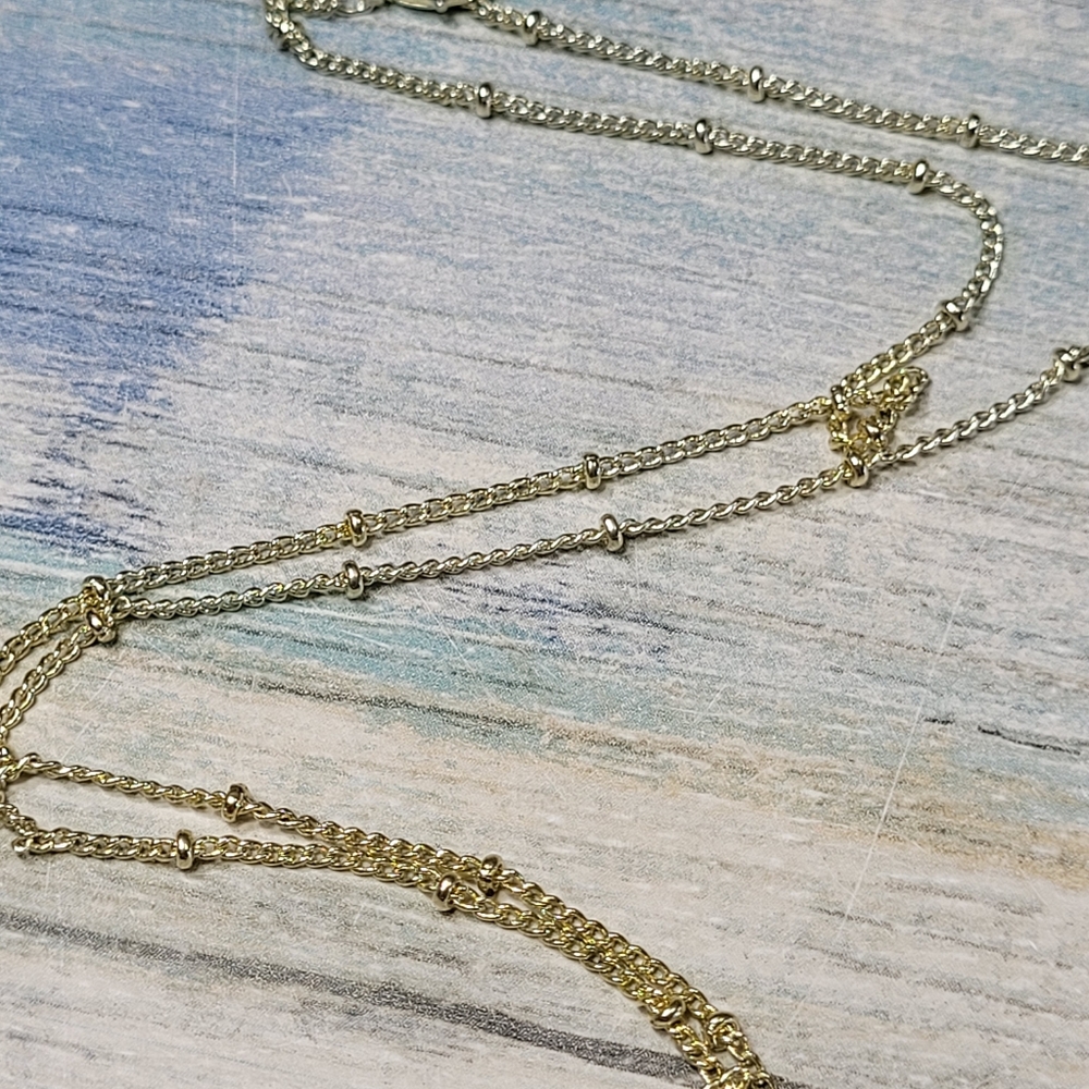 Gold Necklace with Red Leaf Pendant - Picture 3 of 7